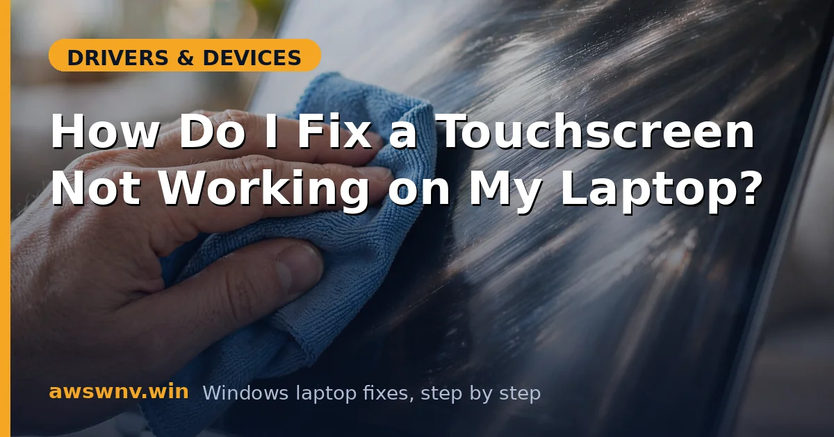 How Do I Fix a Touchscreen Not Working on My Laptop?