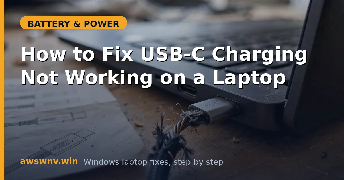 How to Fix USB-C Charging Not Working on a Laptop