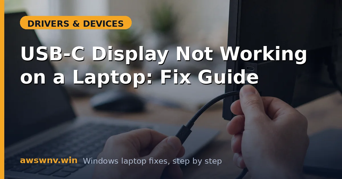 USB-C Display Not Working on a Laptop: Fix Guide