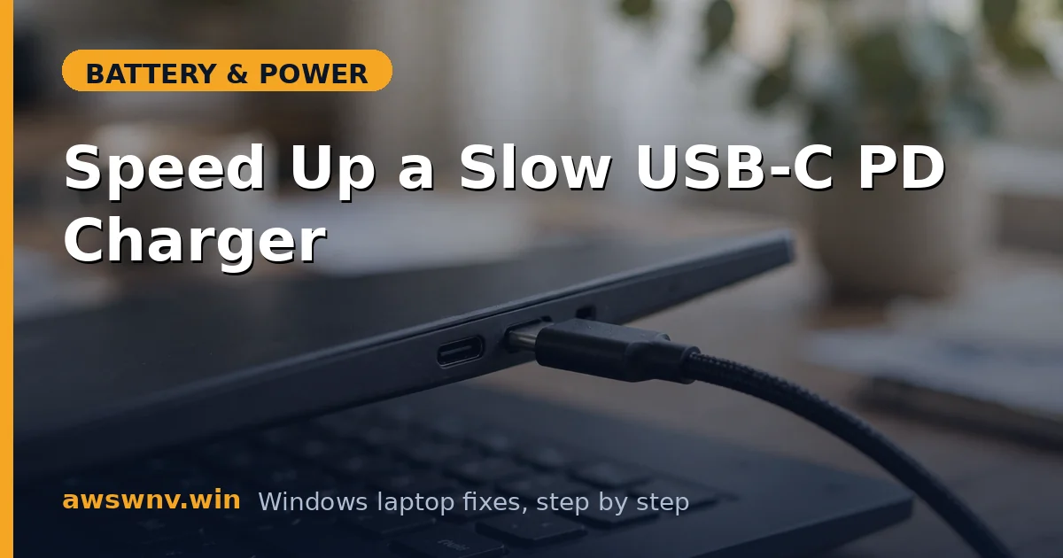 Speed Up a Slow USB-C PD Charger