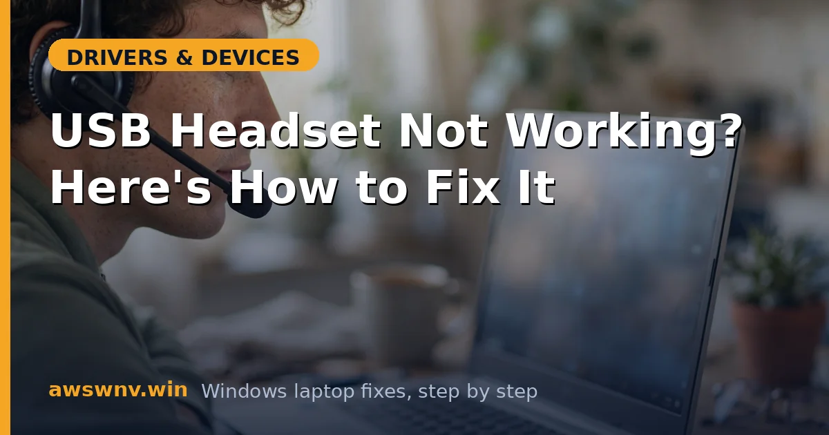 USB Headset Not Working? Here's How to Fix It