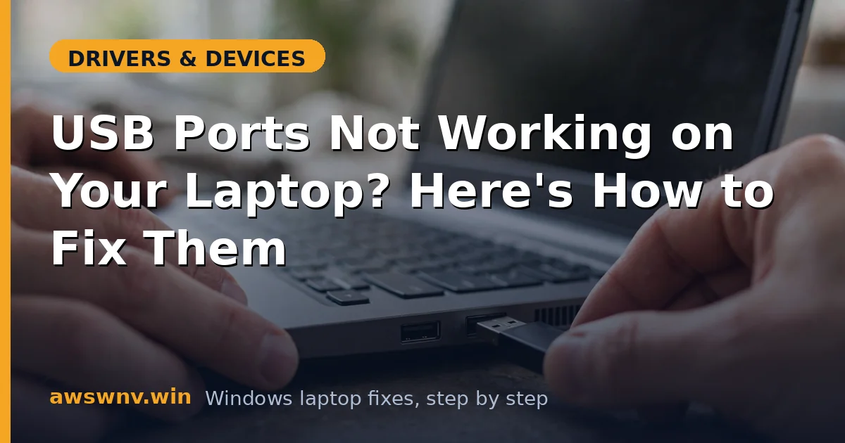 USB Ports Not Working on Your Laptop? Here's How to Fix Them