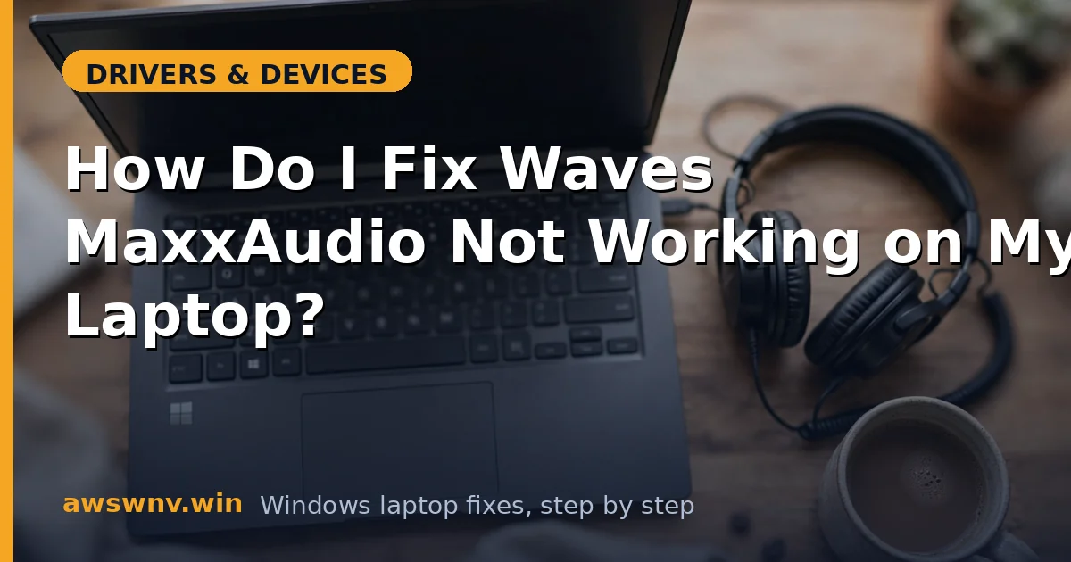 How Do I Fix Waves MaxxAudio Not Working on My Laptop?