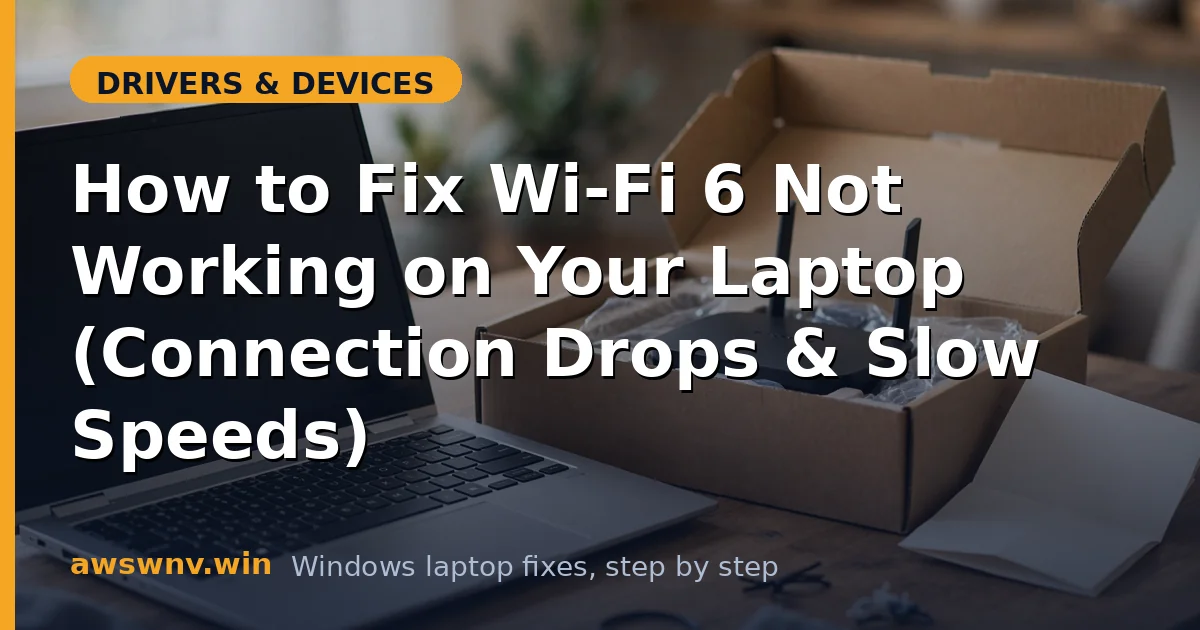 How to Fix Wi-Fi 6 Not Working on Your Laptop (Connection Drops & Slow Speeds)