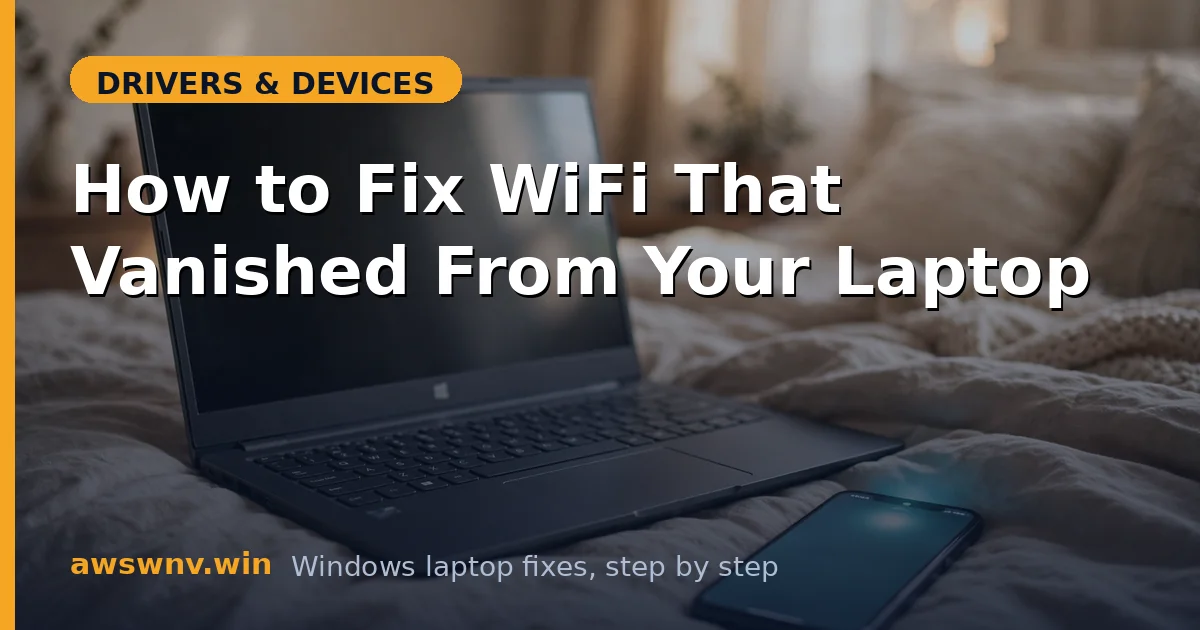 How to Fix WiFi That Vanished From Your Laptop