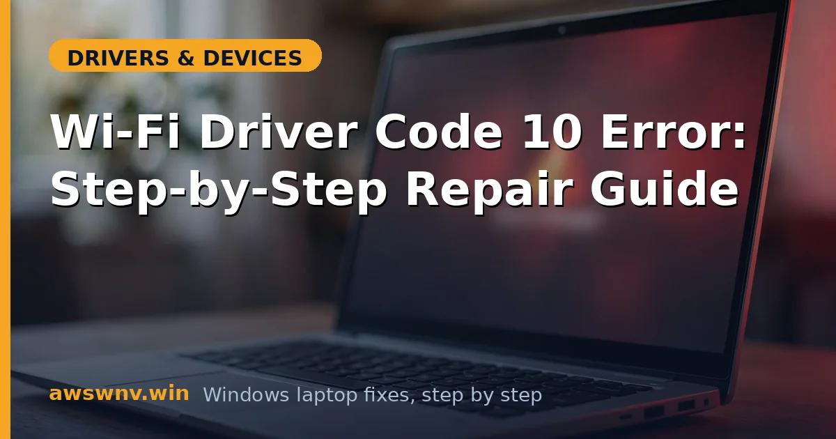 Wi-Fi Driver Code 10 Error: Step-by-Step Repair Guide