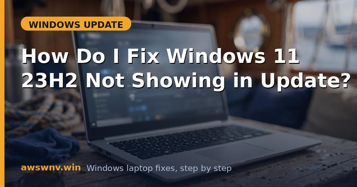 How Do I Fix Windows 11 23H2 Not Showing in Update?