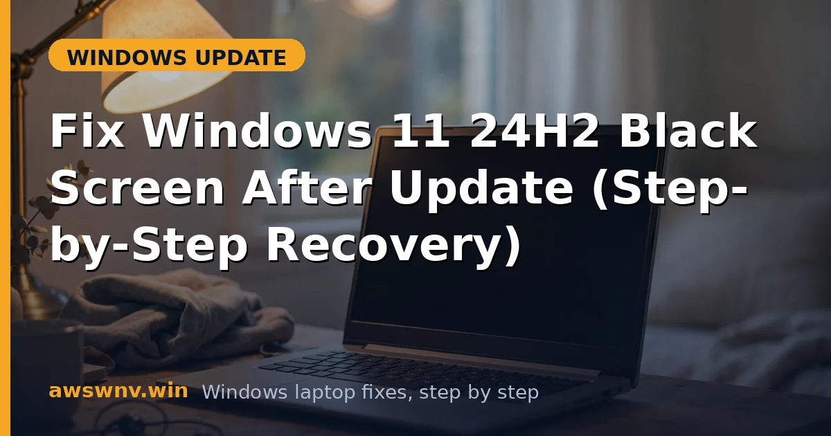 Fix Windows 11 24H2 Black Screen After Update (Step-by-Step Recovery)