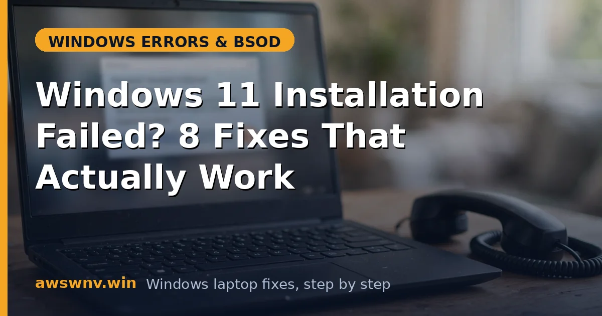 Windows 11 Installation Failed? 8 Fixes That Actually Work