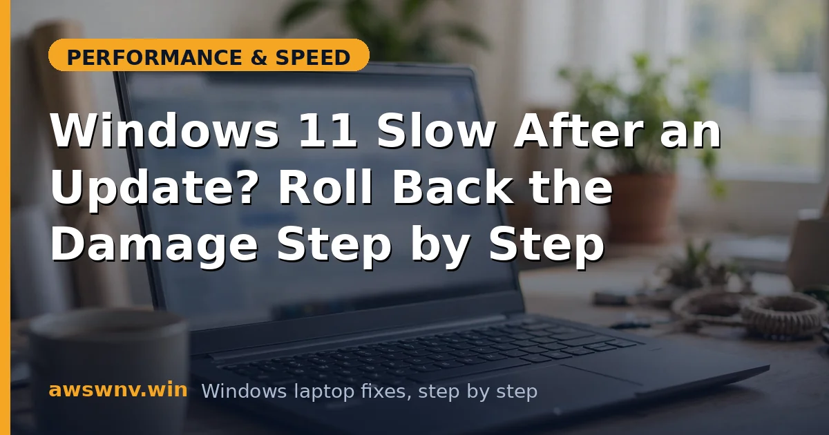 Windows 11 Slow After an Update? Roll Back the Damage Step by Step