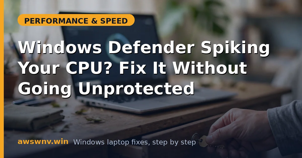 Windows Defender Spiking Your CPU? Fix It Without Going Unprotected