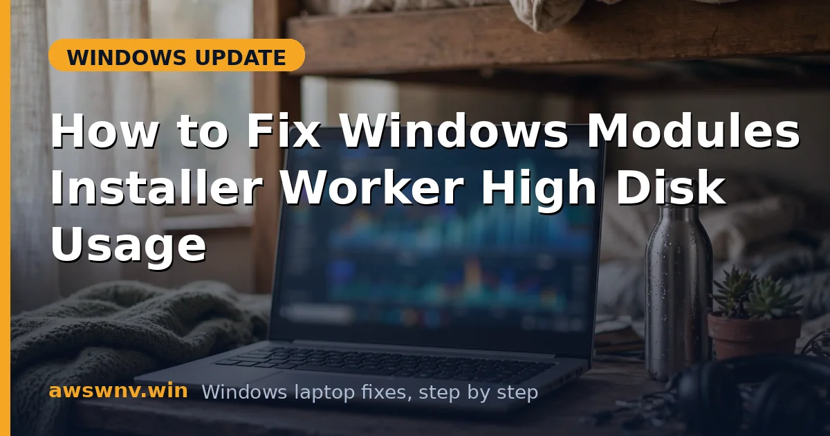 How to Fix Windows Modules Installer Worker High Disk Usage