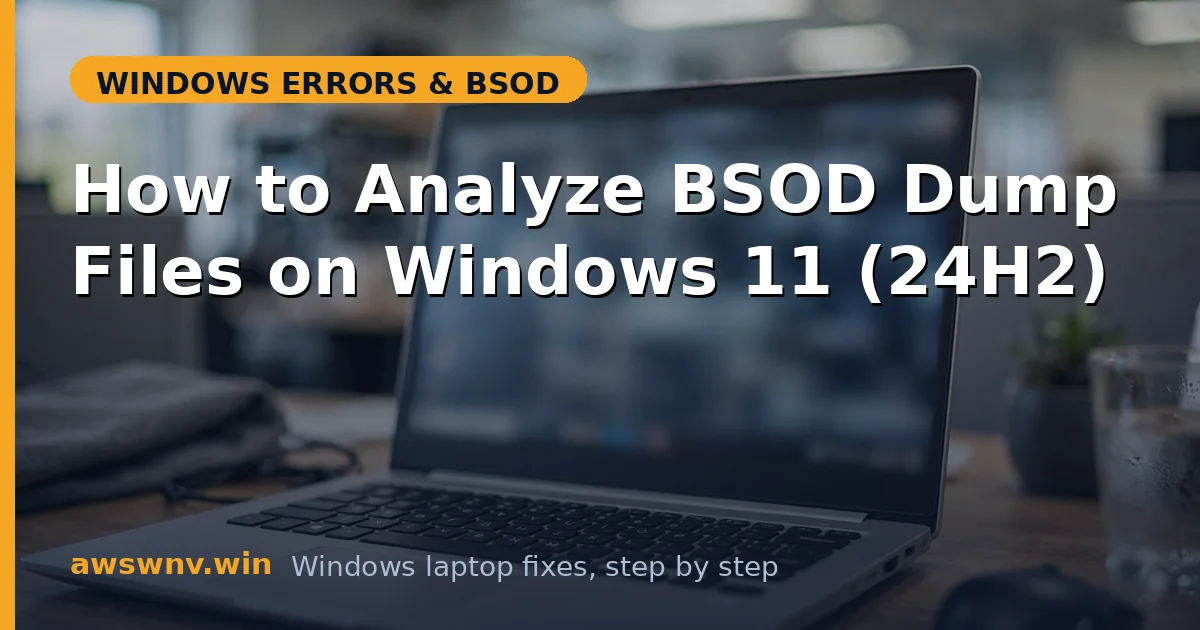 How to Analyze BSOD Dump Files on Windows 11 (24H2)