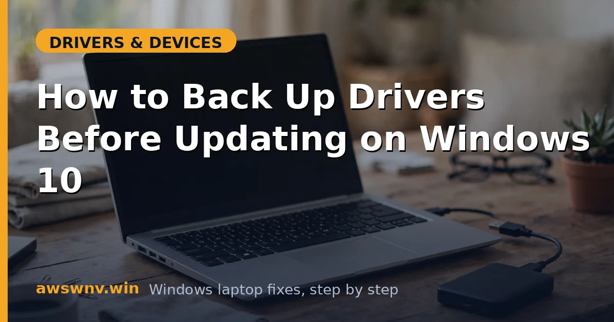 How to Back Up Drivers Before Updating on Windows 10