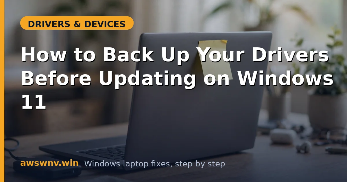 How to Back Up Your Drivers Before Updating on Windows 11
