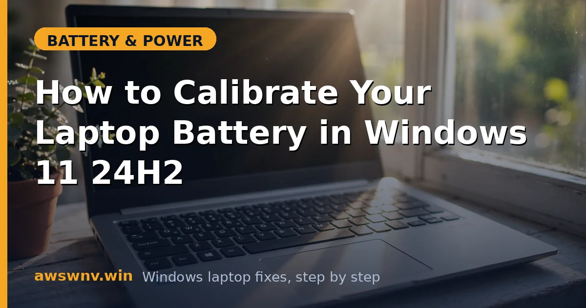 How to Calibrate Your Laptop Battery in Windows 11 24H2