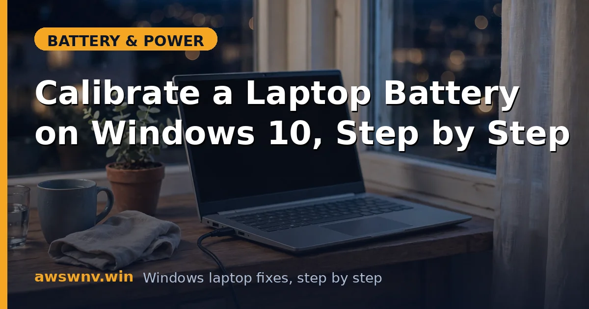 Calibrate a Laptop Battery on Windows 10, Step by Step