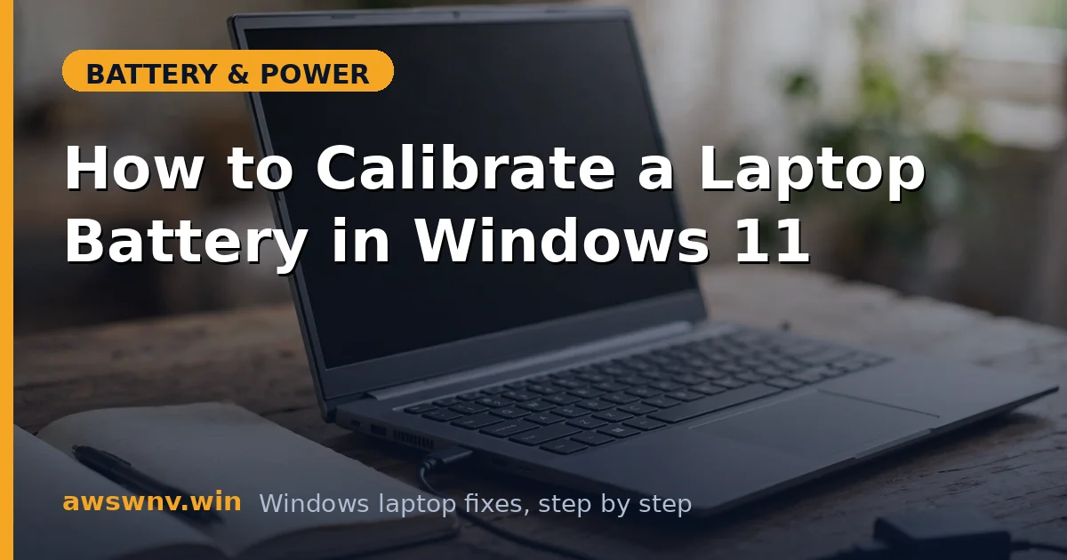 How to Calibrate a Laptop Battery in Windows 11