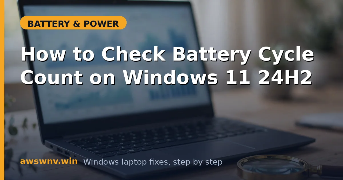 How to Check Battery Cycle Count on Windows 11 24H2