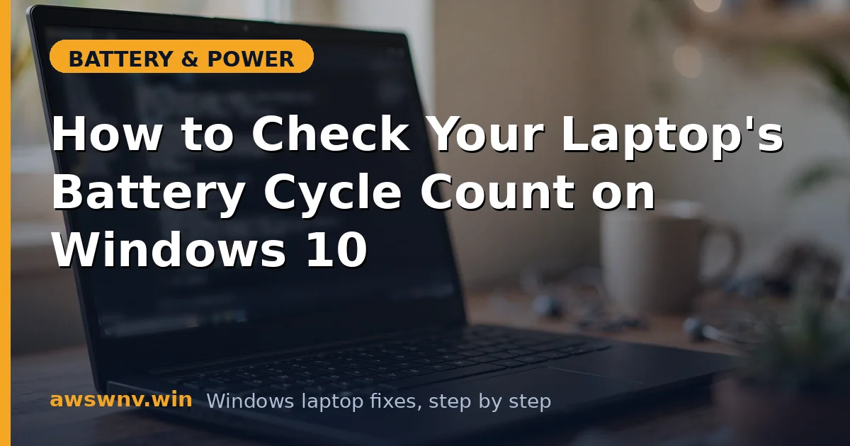 How to Check Your Laptop's Battery Cycle Count on Windows 10