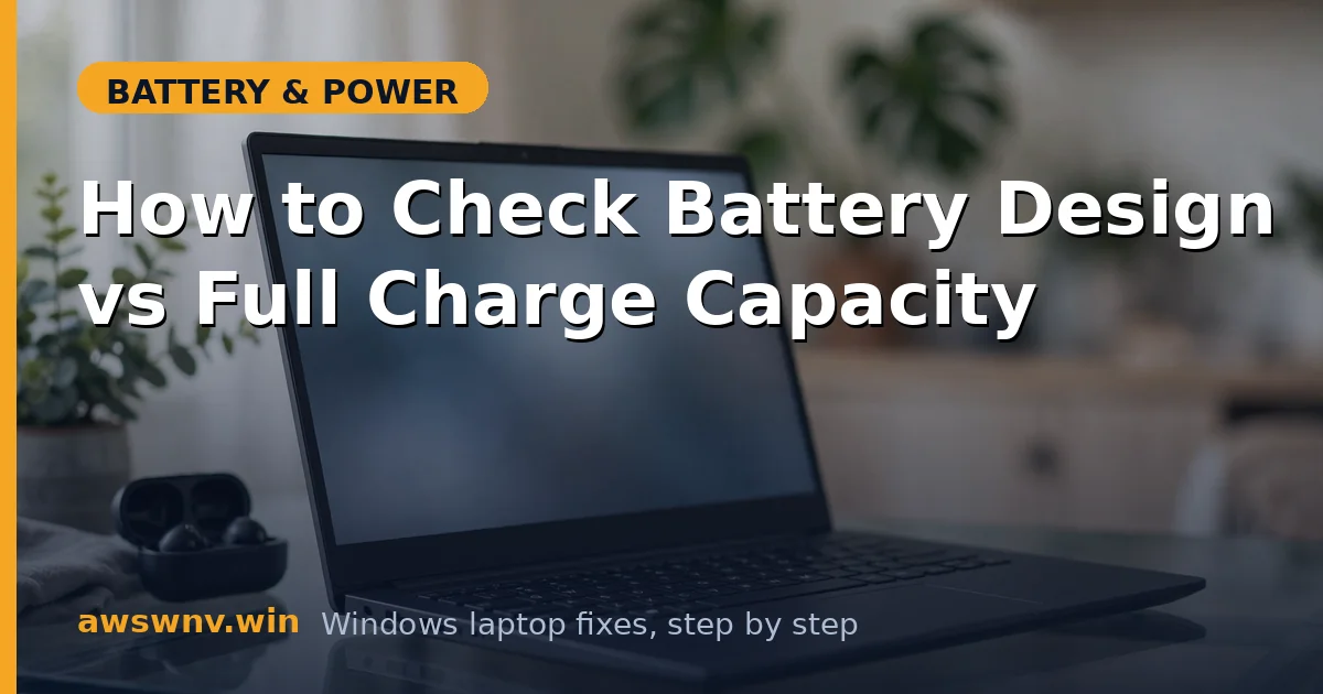 How to Check Battery Design vs Full Charge Capacity