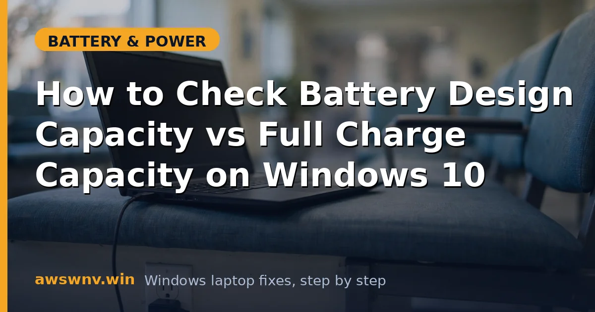 How to Check Battery Design Capacity vs Full Charge Capacity on Windows 10