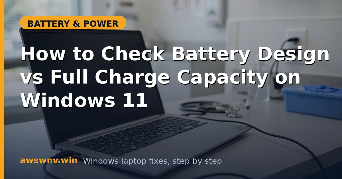 How to Check Battery Design vs Full Charge Capacity on Windows 11