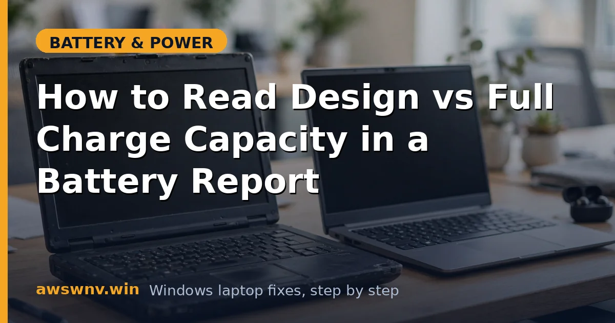 How to Read Design vs Full Charge Capacity in a Battery Report