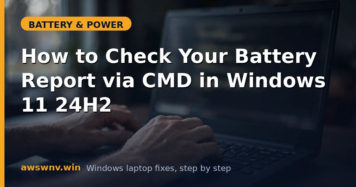 How to Check Your Battery Report via CMD in Windows 11 24H2