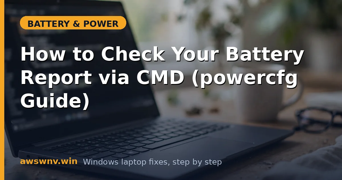 How to Check Your Battery Report via CMD (powercfg Guide)