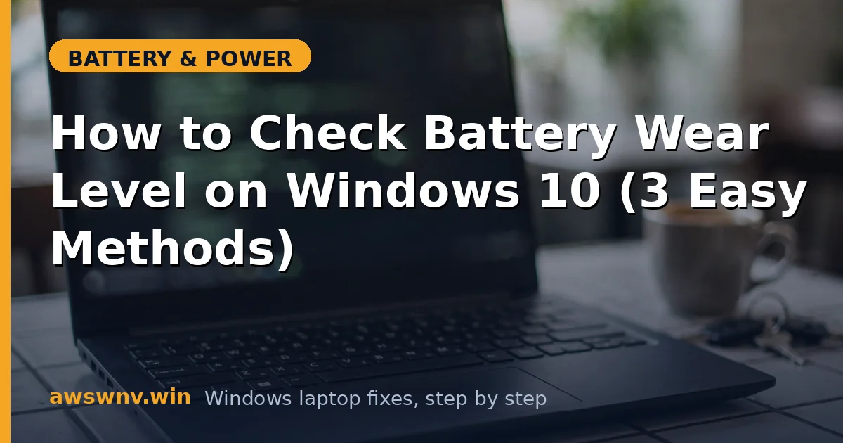 How to Check Battery Wear Level on Windows 10 (3 Easy Methods)