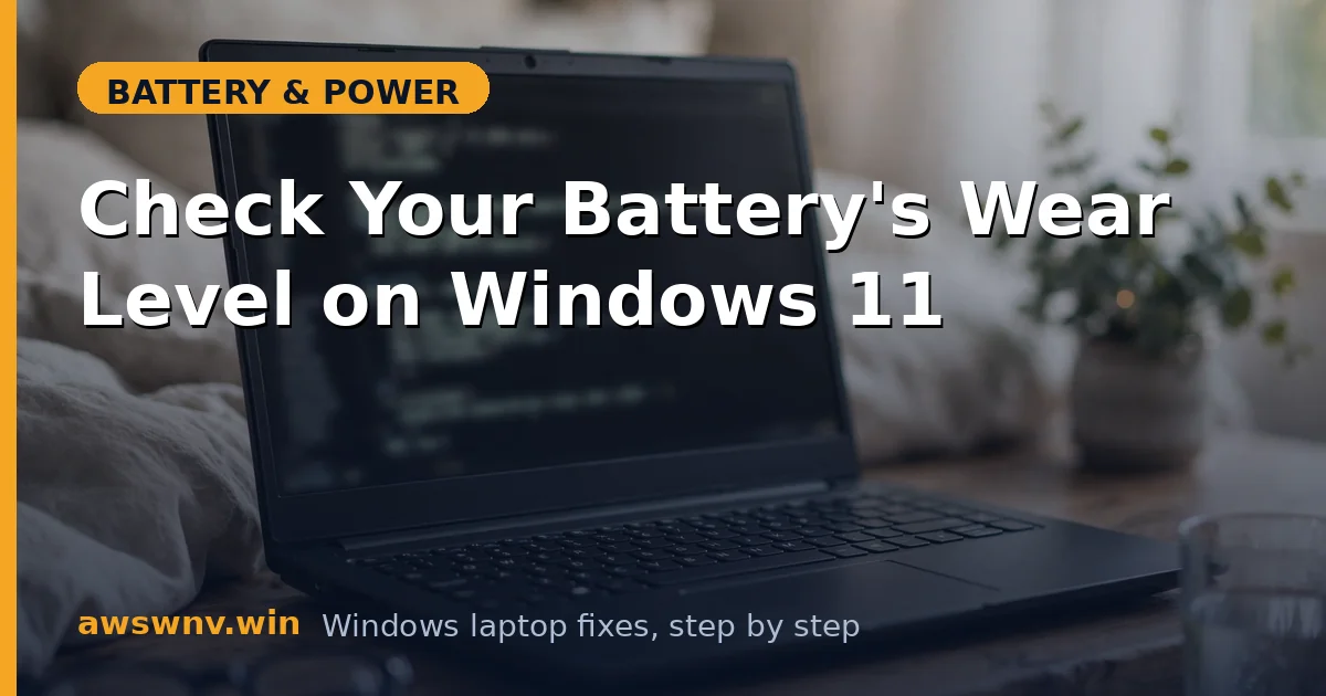 Check Your Battery's Wear Level on Windows 11