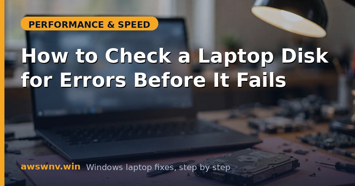 How to Check a Laptop Disk for Errors Before It Fails