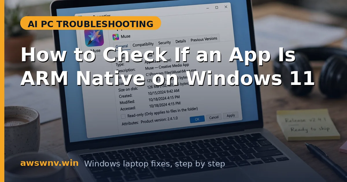 How to Check If an App Is ARM Native on Windows 11