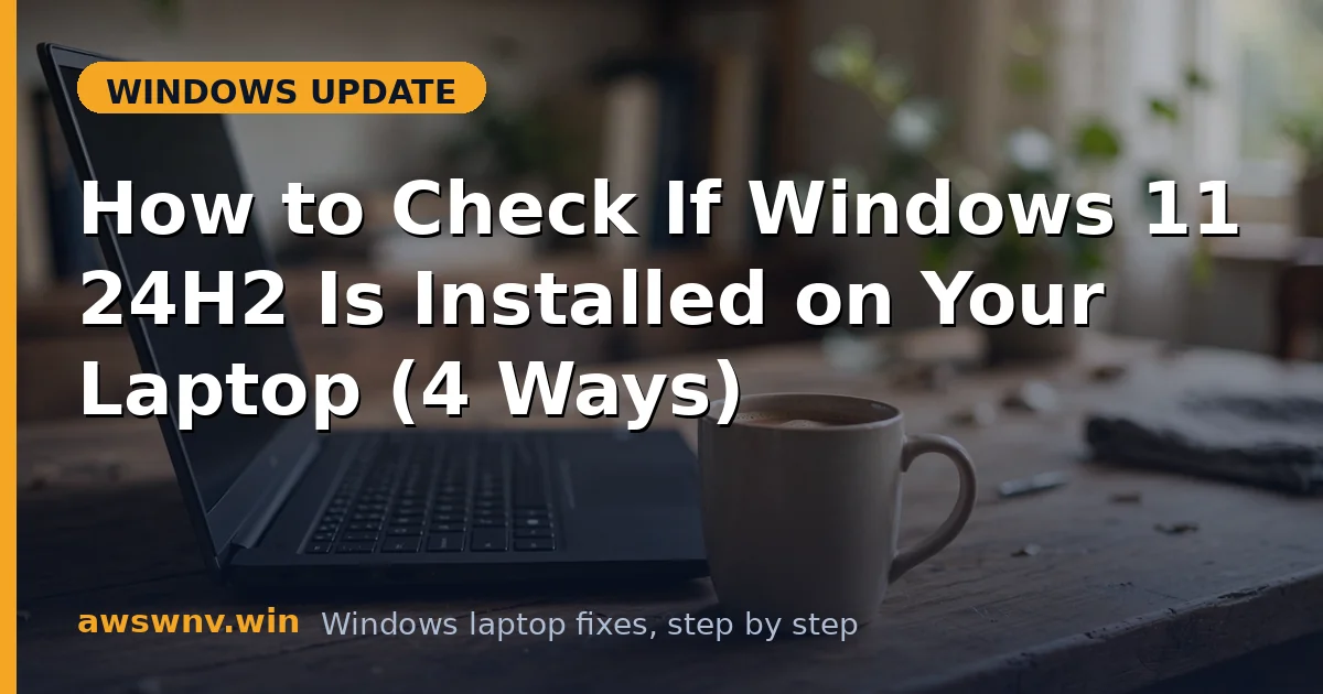 How to Check If Windows 11 24H2 Is Installed on Your Laptop (4 Ways)