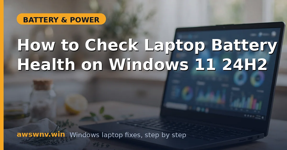 How to Check Laptop Battery Health on Windows 11 24H2