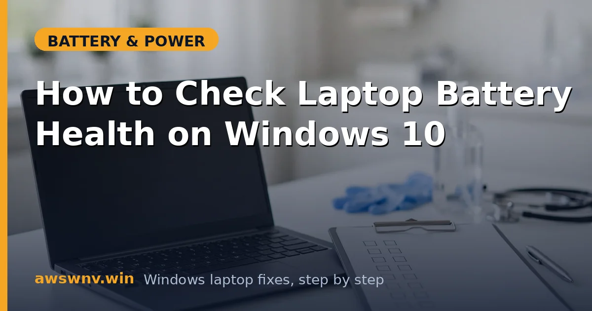 How to Check Laptop Battery Health on Windows 10