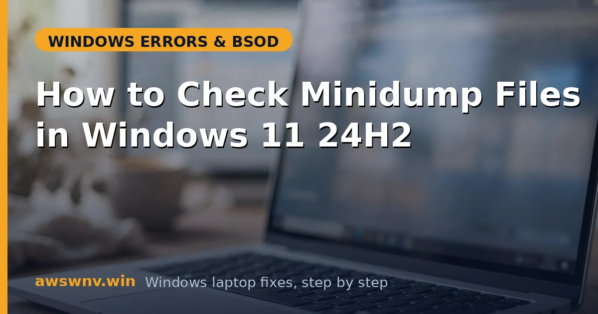 How to Check Minidump Files in Windows 11 24H2