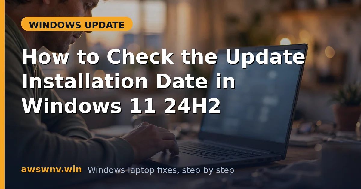 How to Check the Update Installation Date in Windows 11 24H2