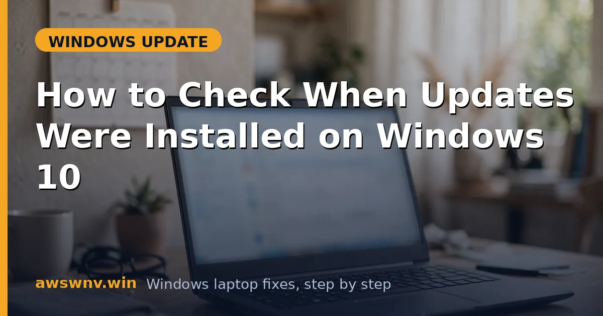 How to Check When Updates Were Installed on Windows 10