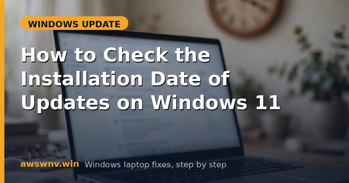 How to Check the Installation Date of Updates on Windows 11