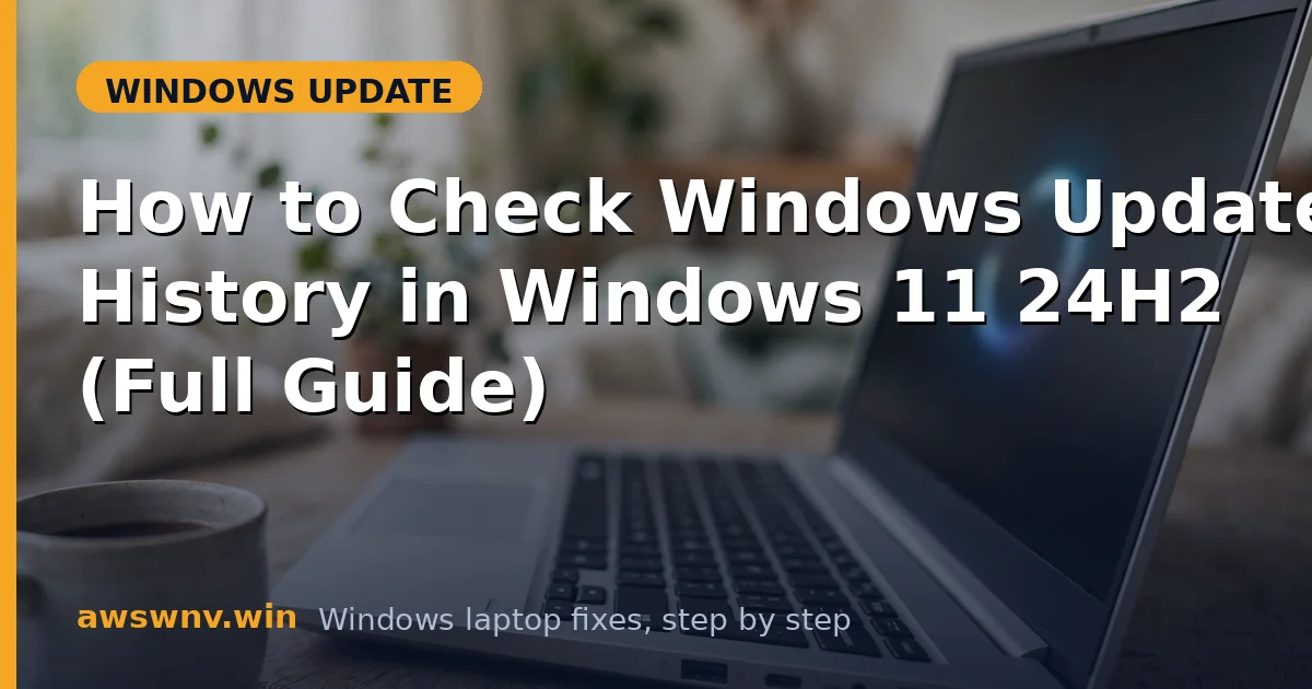 How to Check Windows Update History in Windows 11 24H2 (Full Guide)