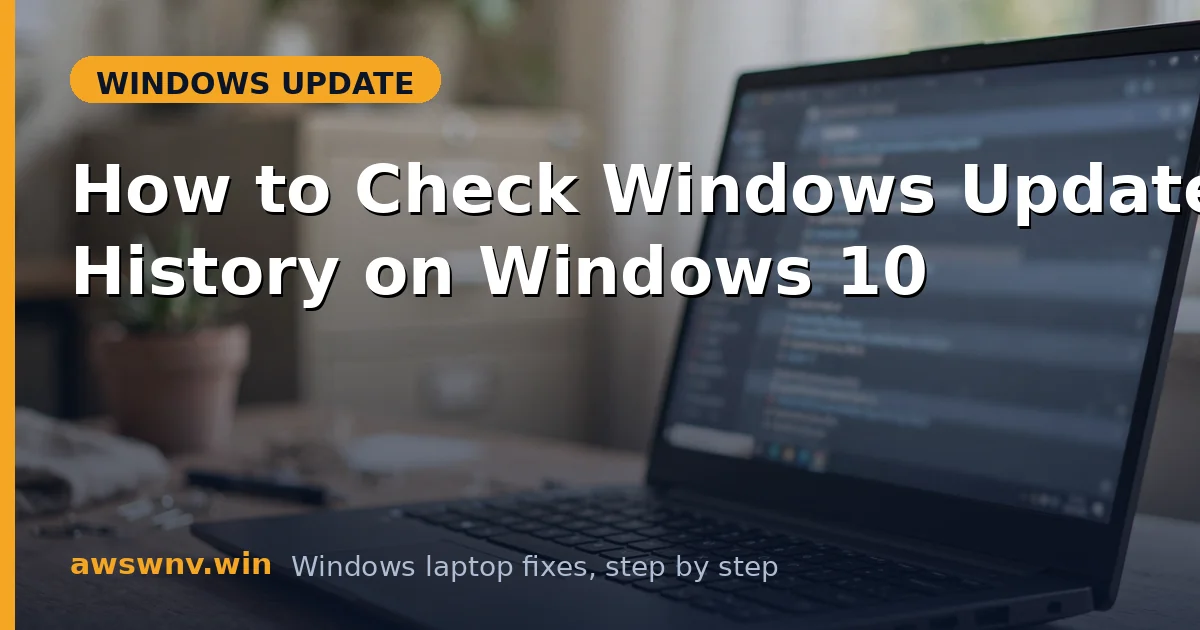 How to Check Windows Update History on Windows 10