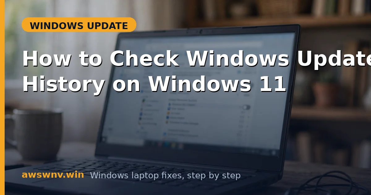 How to Check Windows Update History on Windows 11