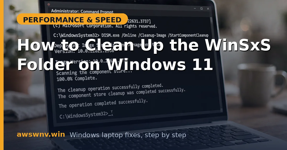 How to Clean Up the WinSxS Folder on Windows 11