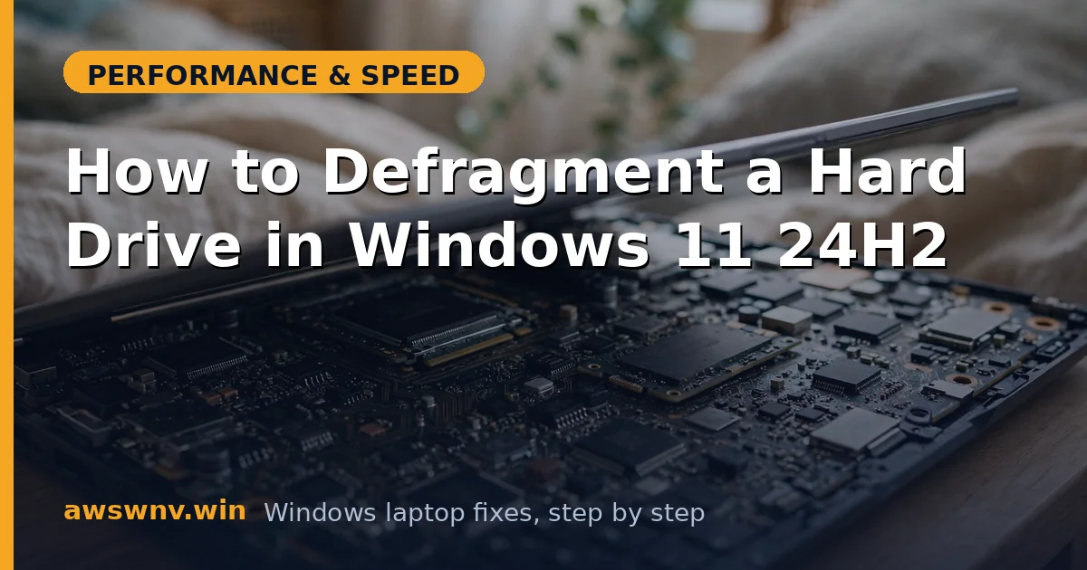 How to Defragment a Hard Drive in Windows 11 24H2