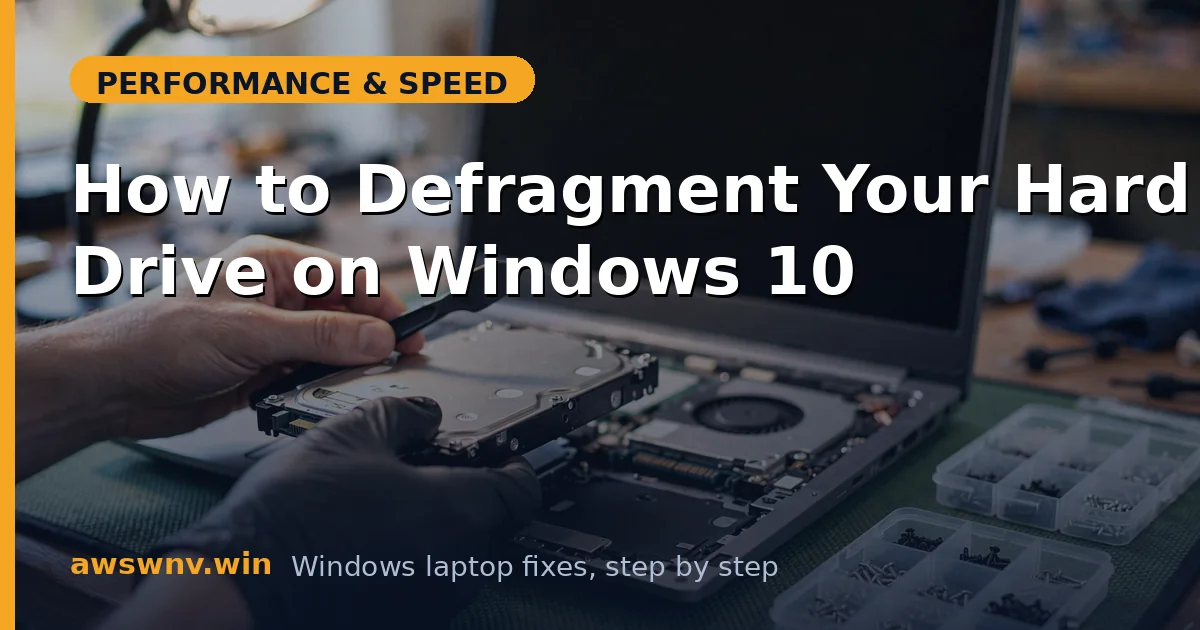 How to Defragment Your Hard Drive on Windows 10
