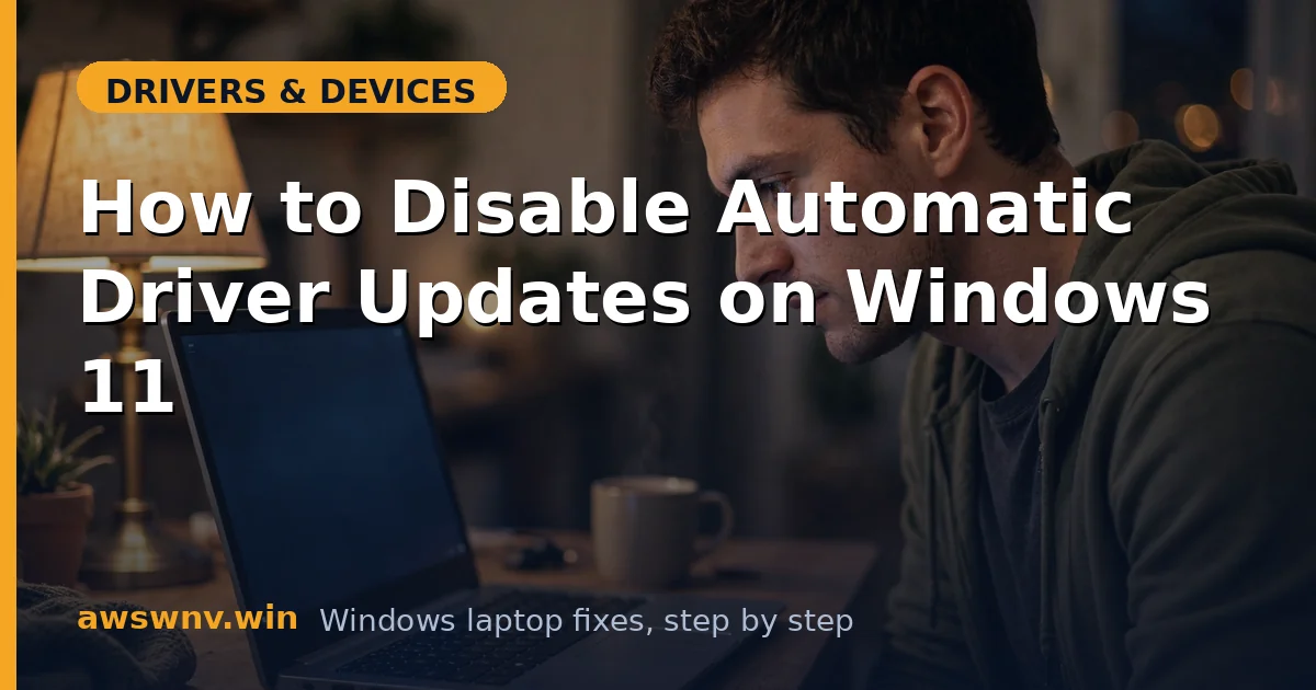 How to Disable Automatic Driver Updates on Windows 11