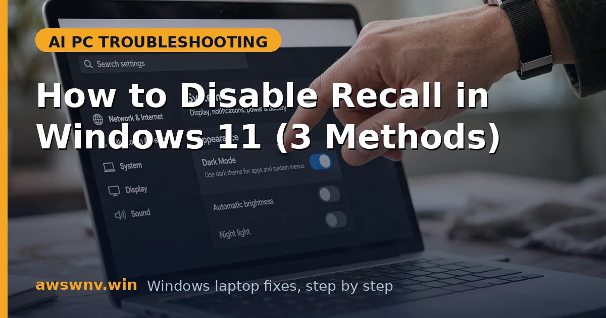How to Disable Recall in Windows 11 (3 Methods)