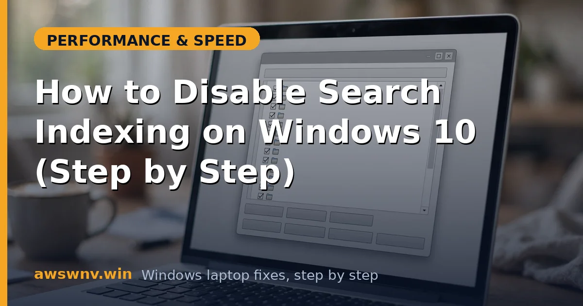 How to Disable Search Indexing on Windows 10 (Step by Step)